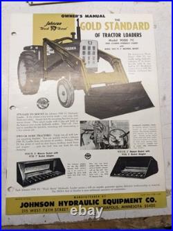 Johnson Work Horse Loader 9500 Tc Model Parts List Owners Manual Maintenance