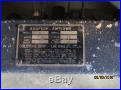 Jukebox Parts Solotone Adaptor Amp Model 2- Westrn Electric-untested