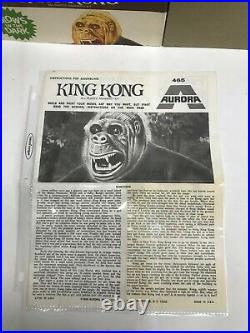 KING KONG Aurora 1972 GLOW IN THE DARK MODEL KIT Mint parts on trees