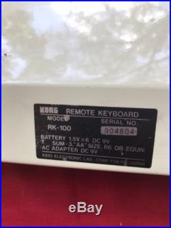 Korg RK-100 Remote MIDI Keyboard Cream White Model (Parts Or Repair)