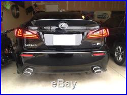 LED 2015 Model Tail Lights For Lexus IS250 IS350 ISF 2006-2012 Red Lens Set