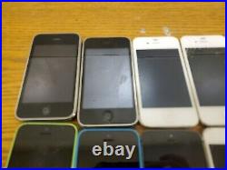 Lot of 15 Apple iPhone Smartphones Mixed Models FOR PARTS ONLY