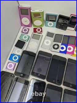 Lot of 70 Apple iPods Vintage & New Models, Untested Huge Variety Parts & Repair