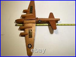 Lot of Wooden WW2 Aircraft Models B-17, B-26, OA-10 Catalina, + B-24 parts