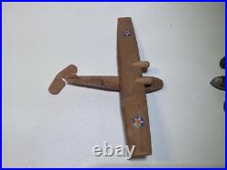 Lot of Wooden WW2 Aircraft Models B-17, B-26, OA-10 Catalina, + B-24 parts