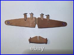 Lot of Wooden WW2 Aircraft Models B-17, B-26, OA-10 Catalina, + B-24 parts