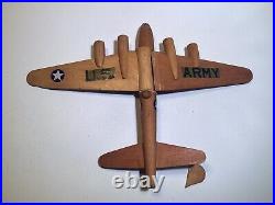 Lot of Wooden WW2 Aircraft Models B-17, B-26, OA-10 Catalina, + B-24 parts