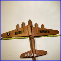Lot of Wooden WW2 Aircraft Models B-17, B-26, OA-10 Catalina, + B-24 parts
