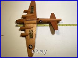 Lot of Wooden WW2 Aircraft Models B-17, B-26, OA-10 Catalina, + B-24 parts