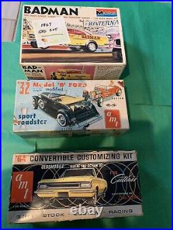 Lot of vintage 1960s model kit cars for parts with 1967 gto and more Great lot