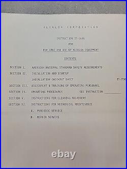 MANUAL KLIKLOK model SR Carton Forming Machine Instruction Manual & Parts List