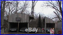 MODEL CAR JUNKYARD 1/24-1/25 BUILT WEATHERED BARN with LIGHTS SHED & CARS DIORAM