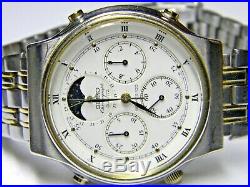 Mens Seiko Moonphase Chronograph Roman Numeral watch model # 7A48-7000 parts