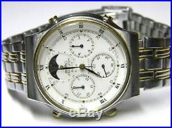 Mens Seiko Moonphase Chronograph Roman Numeral watch model # 7A48-7000 parts