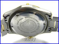 Mens TAG Heuer 2000 date two tone 200m diver watch model 964.006 parts only