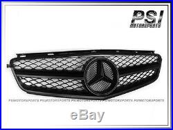 Mercedes-Benz W204 08-11 C63AMG Front Matte Black Replacement Grille Grill 4Dr