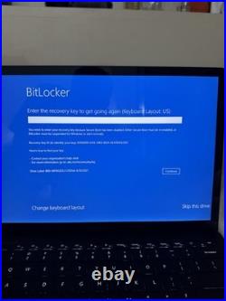 Microsoft Surface Laptop 2 Model 1868 BitLocker Locked For Parts Repair