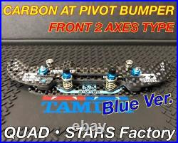 Mini 4WD parts Front 2 axle AT pivot bumper J CUP2021 Carbon Blue Ver