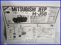 Mitsubishi Jeep H-J58 4x4 4 Wheel Drive Nichimo 120 Model Kit Sealed Parts Bags