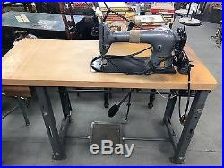 Model 31-20 Industrial Singer Sewing Machine With Table And Parts Works