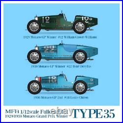 Model Factory Hiro 1/12 Full Detail Kit Bugatti Type 35 Race Car