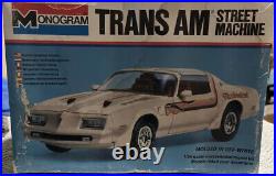 Monogram TRANS AM PONTIAC 1/24 Plastic Model Car OPEN BOX Parts In Plastic