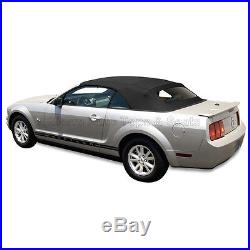 Mustang Convertible Top (05-14 All Models) Black Sailcloth with Glass Window