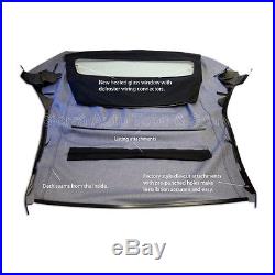 Mustang Convertible Top (05-14 All Models) Black Sailcloth with Glass Window
