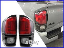New Black TRD PRO Rear Tail Light Lamp Pair For 2016-17 Toyota Tacoma All Models