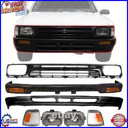 New Front Grille Bumper Valance Headlamp Kit Set of9 For 1992-1995 Toyota Pickup