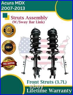 New OE Front Struts With Sway Bar For 2007-2013 Acura MDX 3.7L Lifetime Warranty