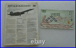 New Sealed Parts 1982 Testors Sr-71 Blackbird Spyplane 148 Scale Model Kit 584