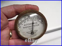 Original 1930 s- 1940s Vintage auto Visor Thermometer temp gauge Ford gm chevy