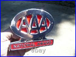 Original 1950s AAA auto vintage scta GM Ford Chevy license plate topper nos part