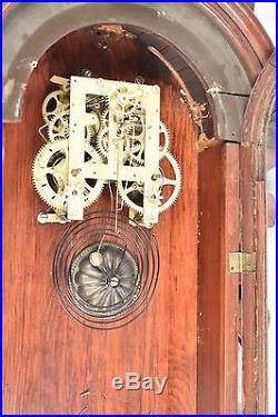 Original Antique Gilbert Columbia Model Wall Clock for Parts Repair