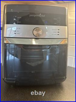 Pampered Chef Deluxe Air Fryer Model 100194 with Extra Parts and CookBook+manual