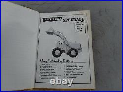 Pettibone Model 175 & 175D Speedall Loader Parts Operating & Maintenance Manual