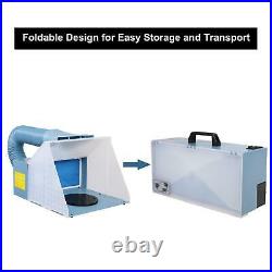 Portable Airbrush Paint Spray Booth Kit Exhaust Filter Toy Hobby Model Parts
