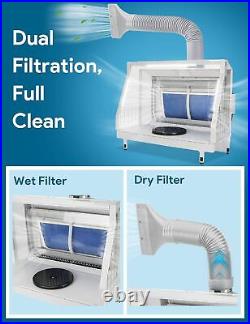 Portable Hobby Airbrush Paint Spray Booth Kit Oder Extractor Toy Model Parts