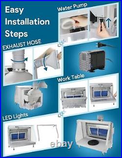 Portable Hobby Airbrush Paint Spray Booth Kit Oder Extractor Toy Model Parts