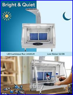 Portable Hobby Airbrush Paint Spray Booth Kit Oder Extractor Toy Model Parts
