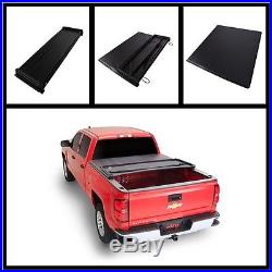 Premium Soft Tri-Fold Tonneau Cover Fit 2007-2013 Chevy Silverado 6.5ft 78 Bed