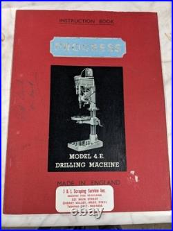 Progress Model 4e Drilling Machine Operator Service Manual Parts List Catalog