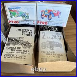 Pyro Vintage Brass Car 132 Model Kit Lot of 4 Brass Finish Parts