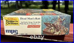 RARE 1972 MPC Pirates of the Caribbean Model Kit Dead Mans Raft Sealed Parts Bag