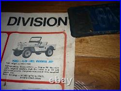 RARE original AMC dealer parts department jeep model identification poster 1977