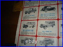 RARE original AMC dealer parts department jeep model identification poster 1977