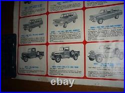 RARE original AMC dealer parts department jeep model identification poster 1977