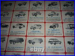 RARE original AMC dealer parts department jeep model identification poster 1977