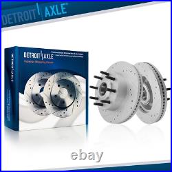 RWD Front Drilled Disc Brake Rotors for 2013 2025 Ford F-250 F-350 Super Duty